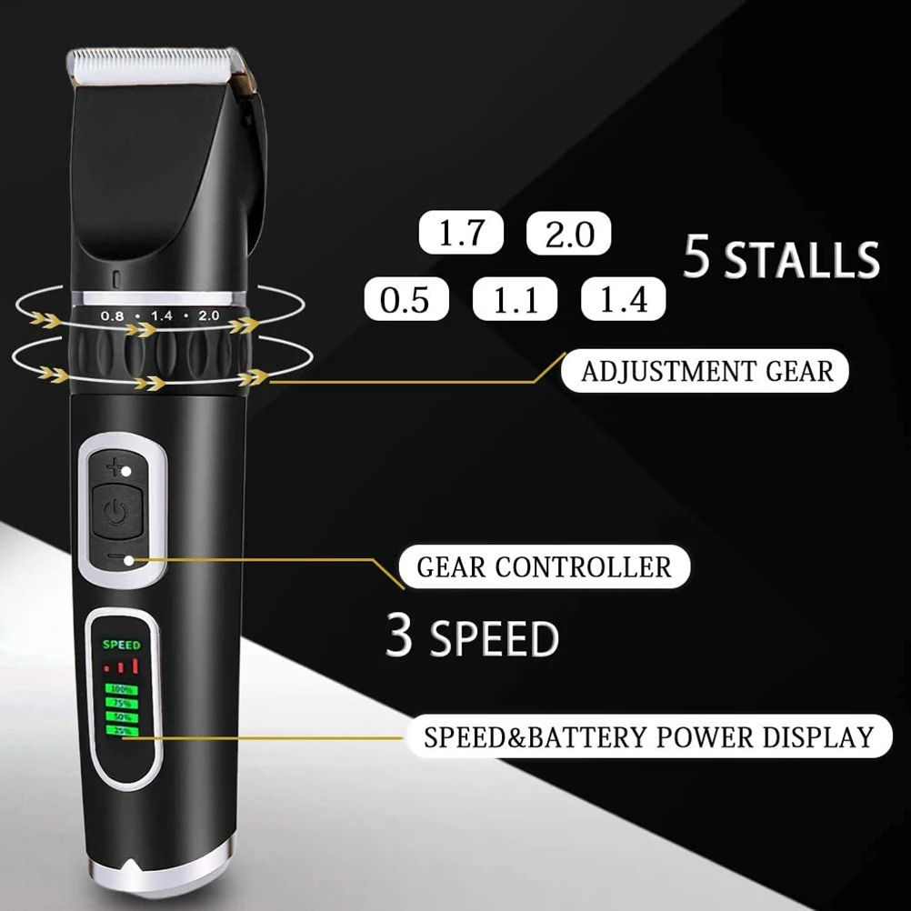 

New Electric Hair Clipper Kit Low Noise Rechargeable Hair Trimmer Professional Barber Cutting Machine Cordless Hair Beard Shaver