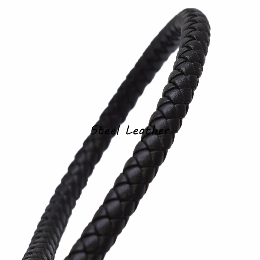 2 м/лот около 8 мм черные круглые приманки кожаные нити для ювелирных изделий