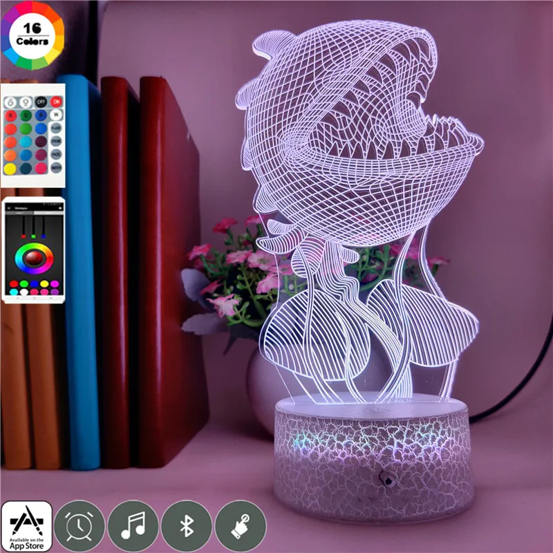 Ночник для детской комнаты крутой настольный 3d светильник с растениями против