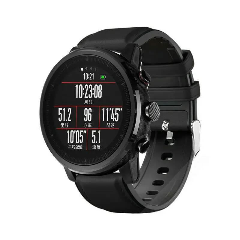 Ремешок кожаный и силиконовый для смарт-часов Amazfit GTR 47 мм браслет Xiaomi Huami Pace/Stratos 2