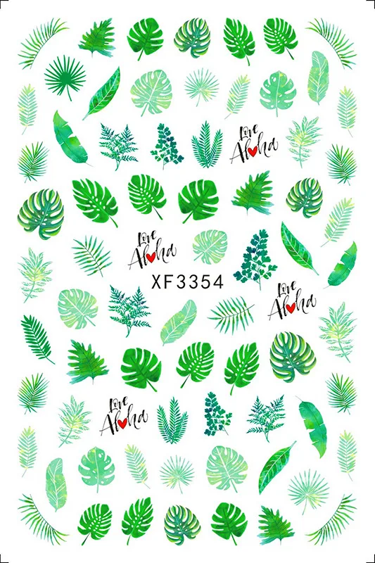 Элегантный Дейзи цветок осенними листьями лак для ногтей на спине клей деколь