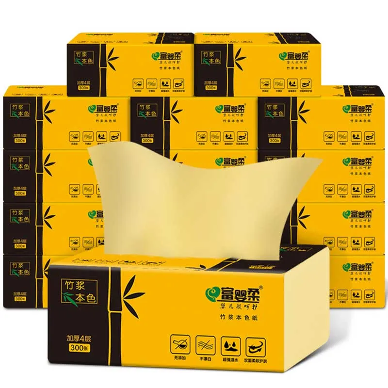 

10 пакетов, гигиенические салфетки 300 листов, 4-слойные утолщенные салфетки естественного цвета, бумажные салфетки, гибкие салфетки естестве...