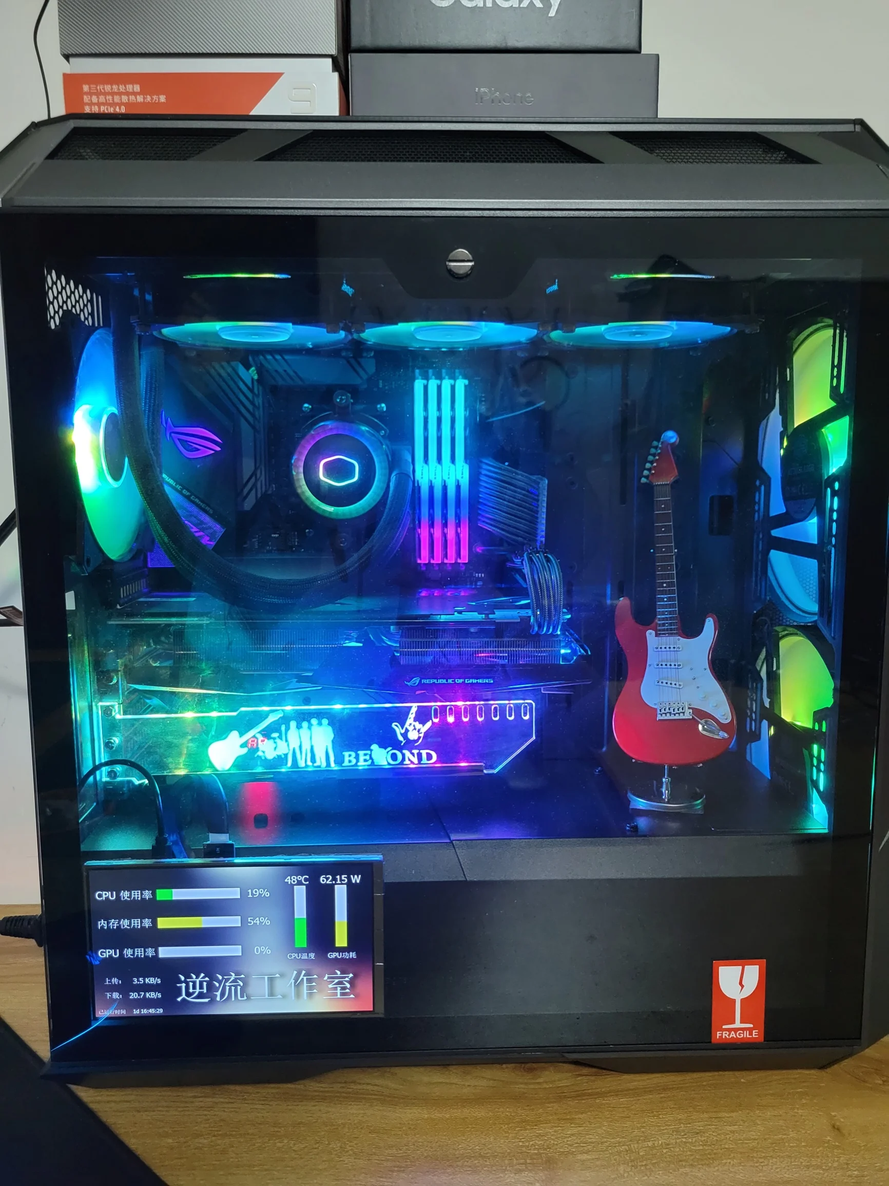 8-дюймовый мини-монитор для компьютера мониторинг температуры вентилятора