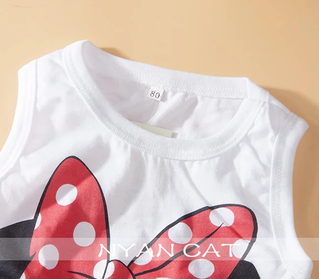 Распродажа летние комплекты для малышей майка с Минни и шорты хлопковая одежда