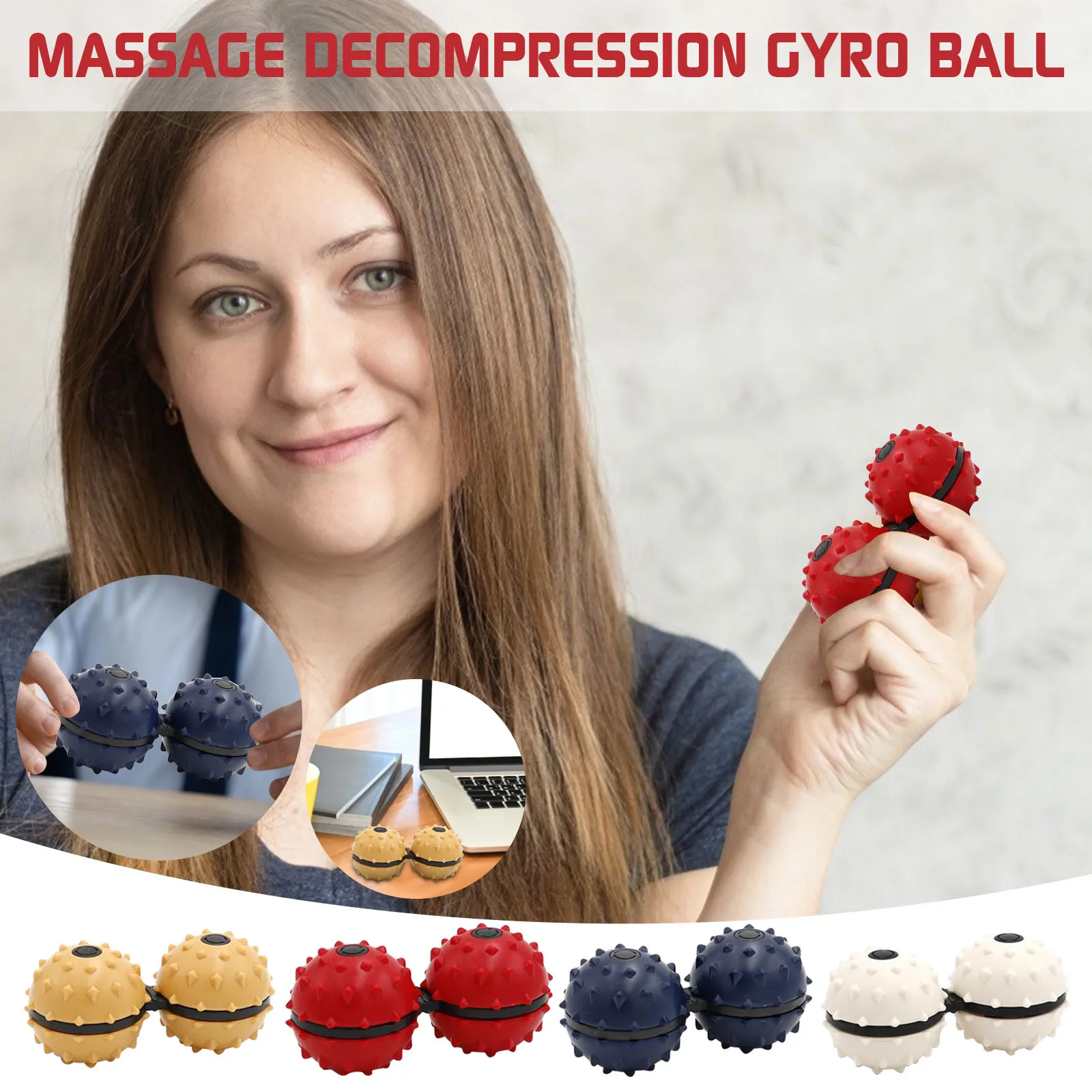 Fidget Spinner Ball Stress Relief Toy Acupressure Massage Siamese Balls Hand Toys For Adult Anxiety | Игрушки и хобби