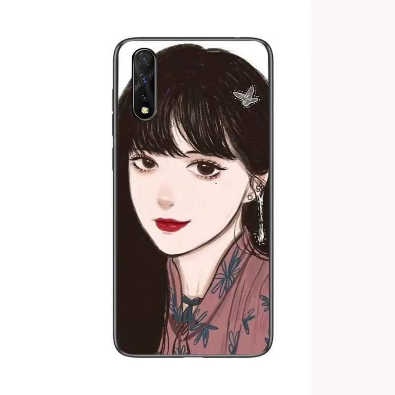 

Modern Retro Beauty Girl Phone Case For Xiaomi 8 9 9t Pro A2 10lite MIX 2 2S 3 Nax Fundas Cover