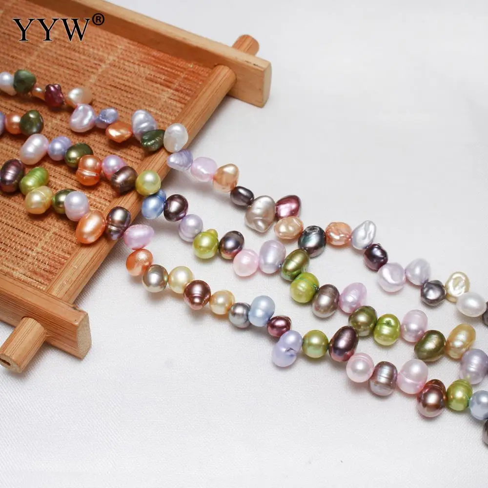6 8 мм Разноцветные пресноводный жемчуг бусины в виде шариков ААА 100% натуральный
