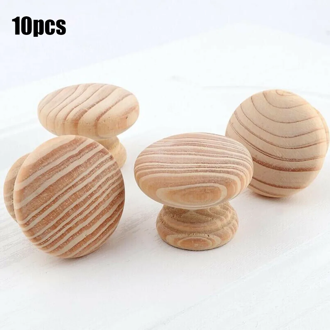 

Natural Drawer Knobs Replacement Wooden 10pcs 40 X 32mm 40mm Beech Cabinet