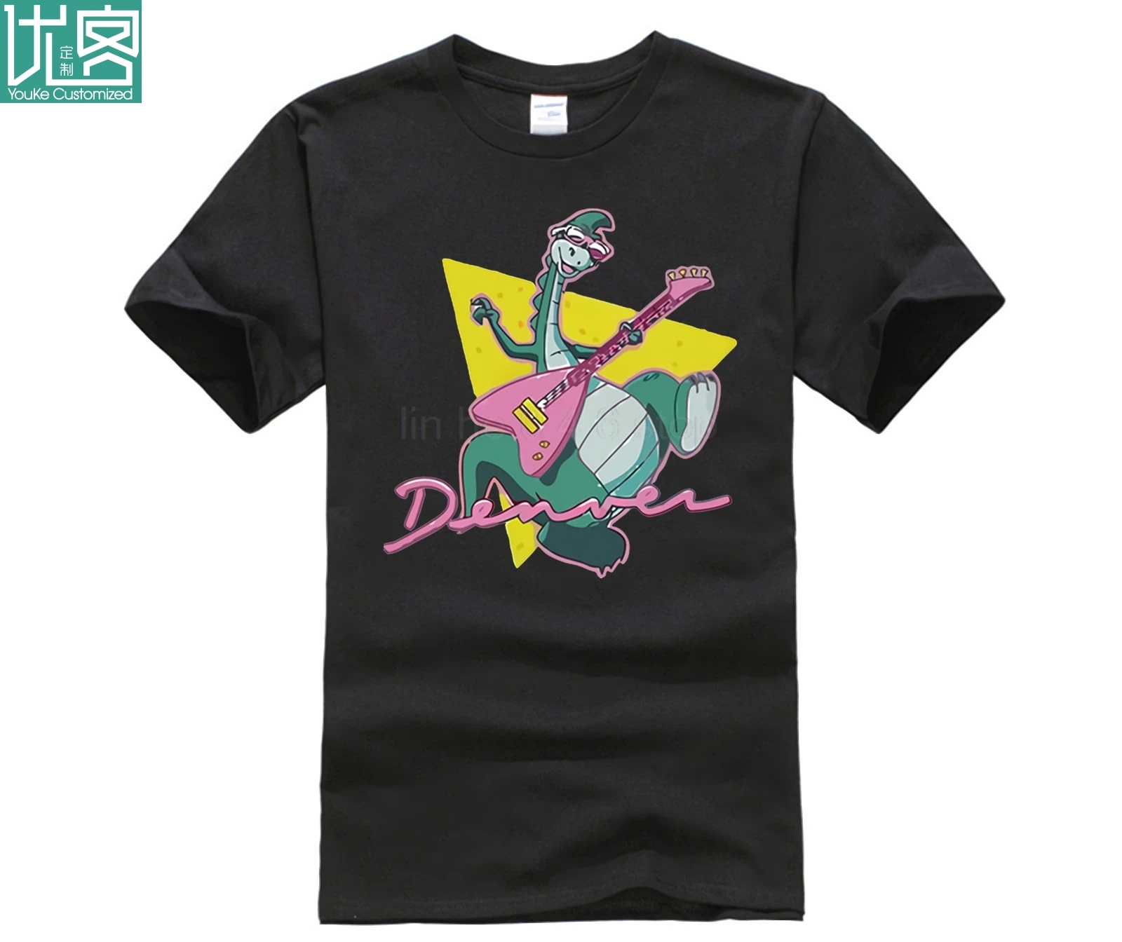 Денвер Последний динозавр играть в гитары рок н ролл футболка дизайн классная