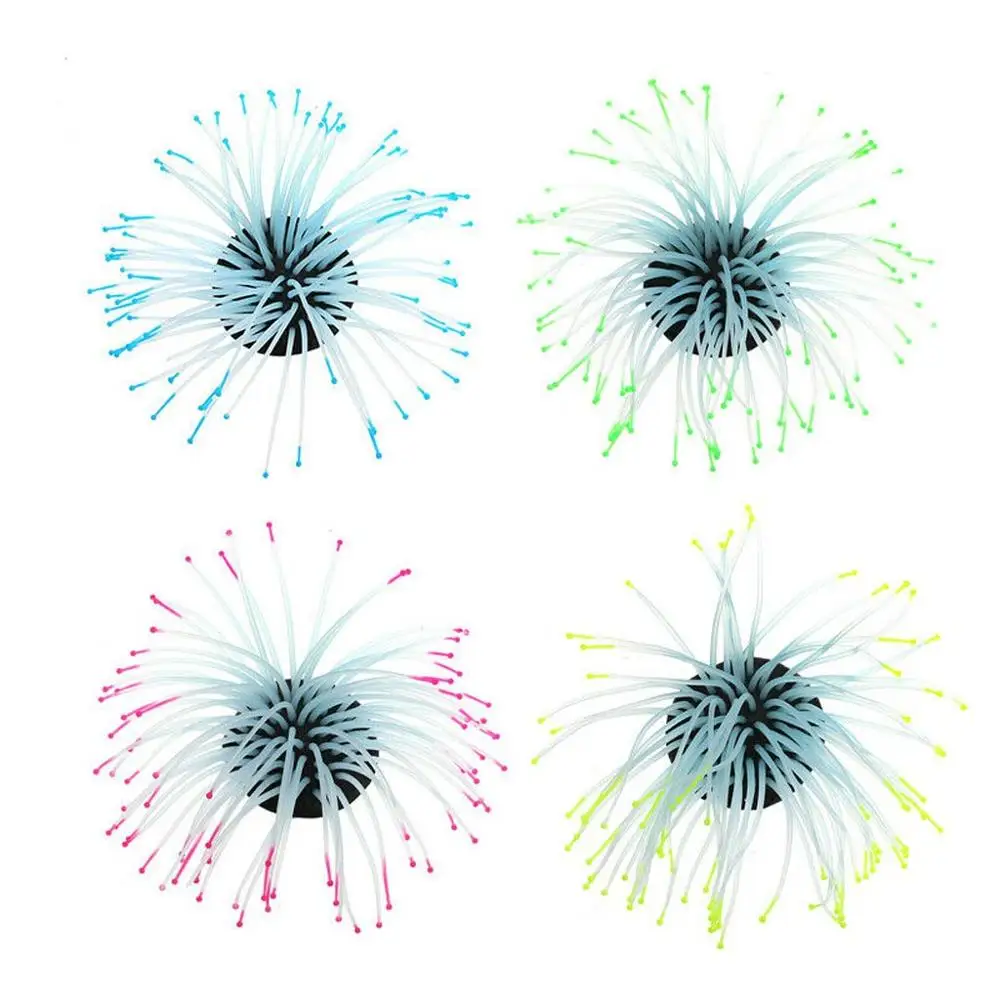 Аквариум Украшение для аквариума световой морской анемон искусственный Коралл