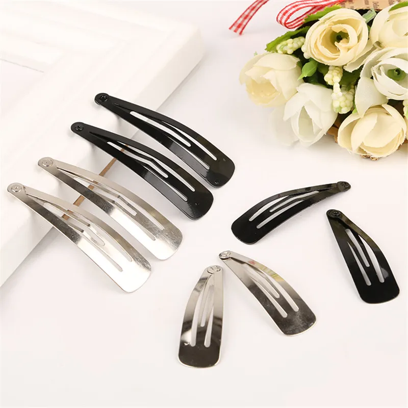 Заколки для волос черные плоские металлические густых или тонких 20 шт. |