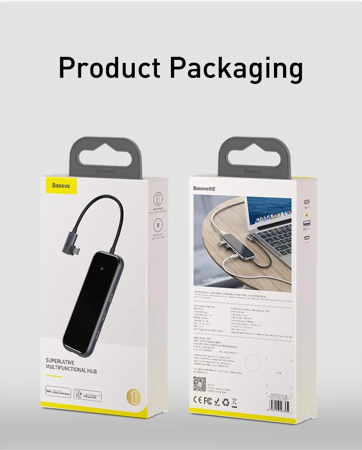 Baseus USB Type C HUB to HDMI RJ45 Multi USB 3.0 USB3.0 Power Adapter For MacBook Pro Air Dock 3 Port USB-C USB HUB Splitter Hab