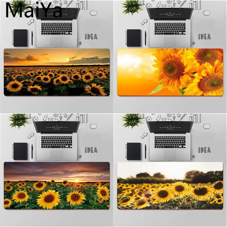 

Maiya Top Quality yellow sunflower laptop Gaming mouse pad Free Shipping Large Mouse Pad Keyboards Mat
