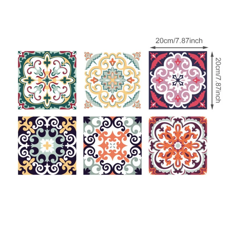 6 шт./компл. декоративные настенные наклейки на плитку самоклеящиеся