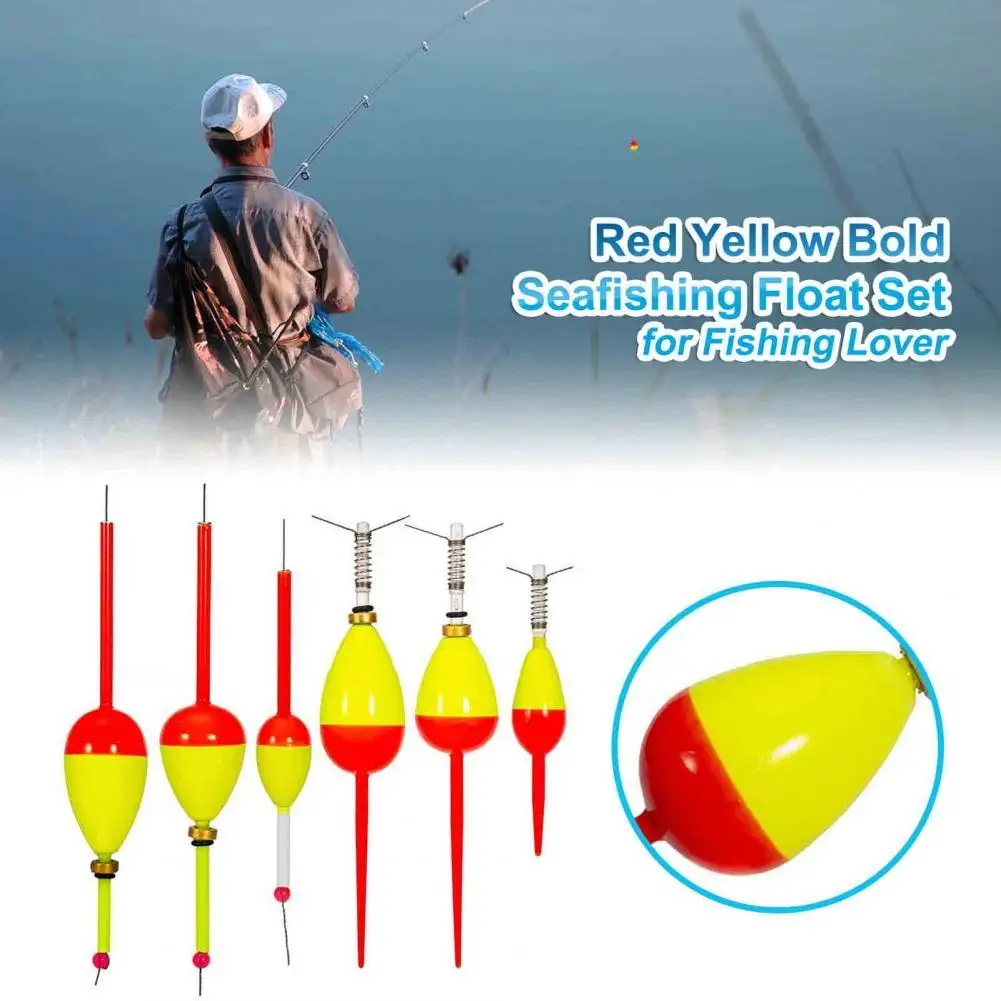 

50% Discounts Hot! Fishing Floats Visible Multifunction EVA Foam Red Yellow Bold Seafishing Float Set for Fishing Lover