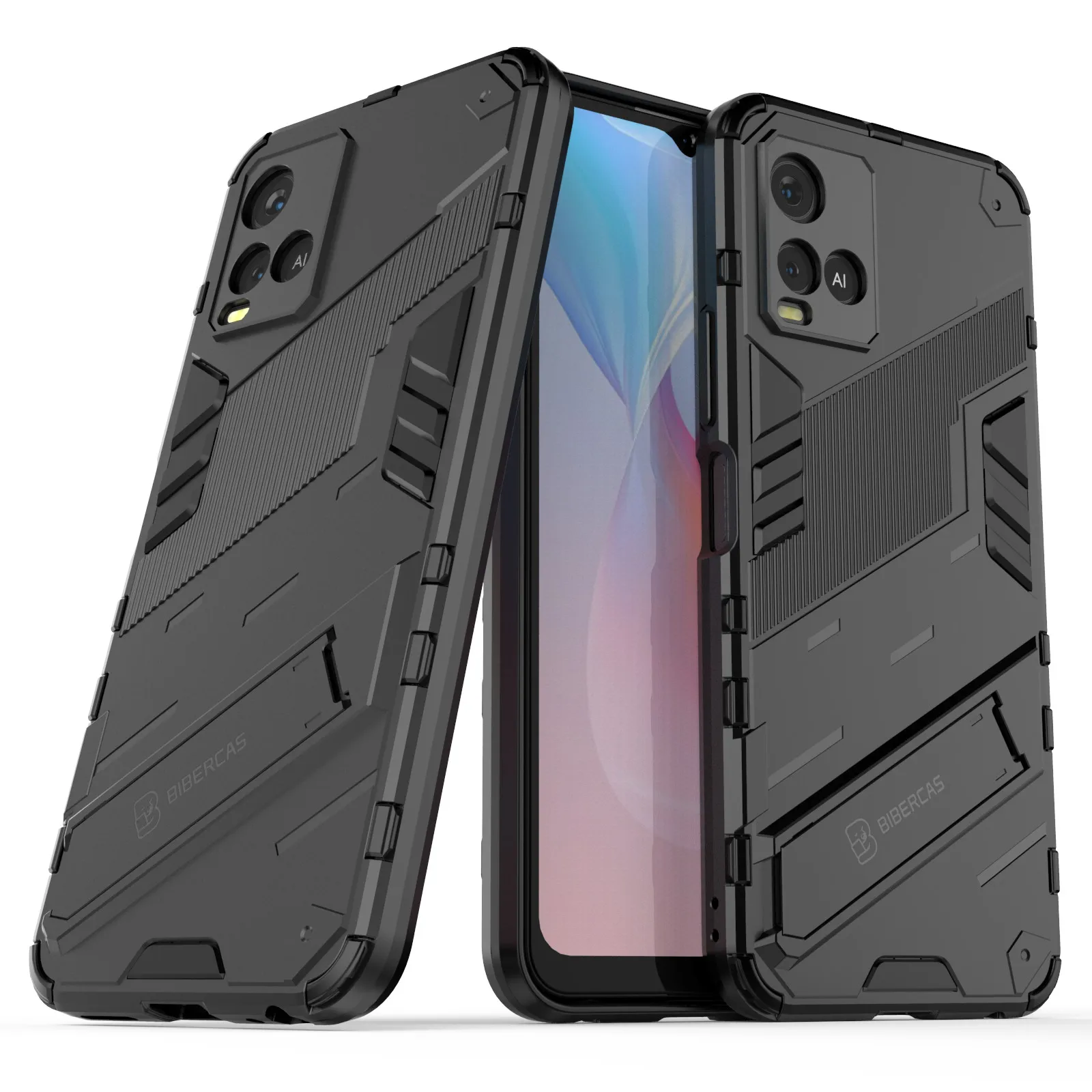 For Vivo Y21 Case For Vivo Y21 Y21S Y73 Y72 V21 V21E X70 X60 Pro Plus Cover Hard Kickstand Shockproof Back Phone Bumper Fundas
