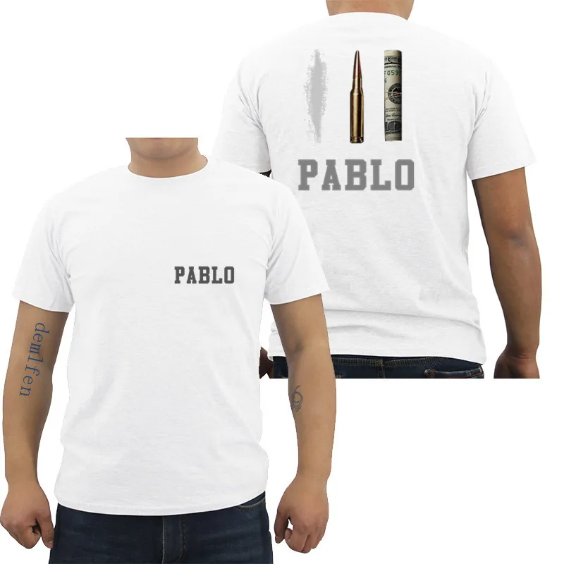 Летние Для Мужчин's хлопковая футболка новая Narcos Pablo Escobar Футболка с принтом