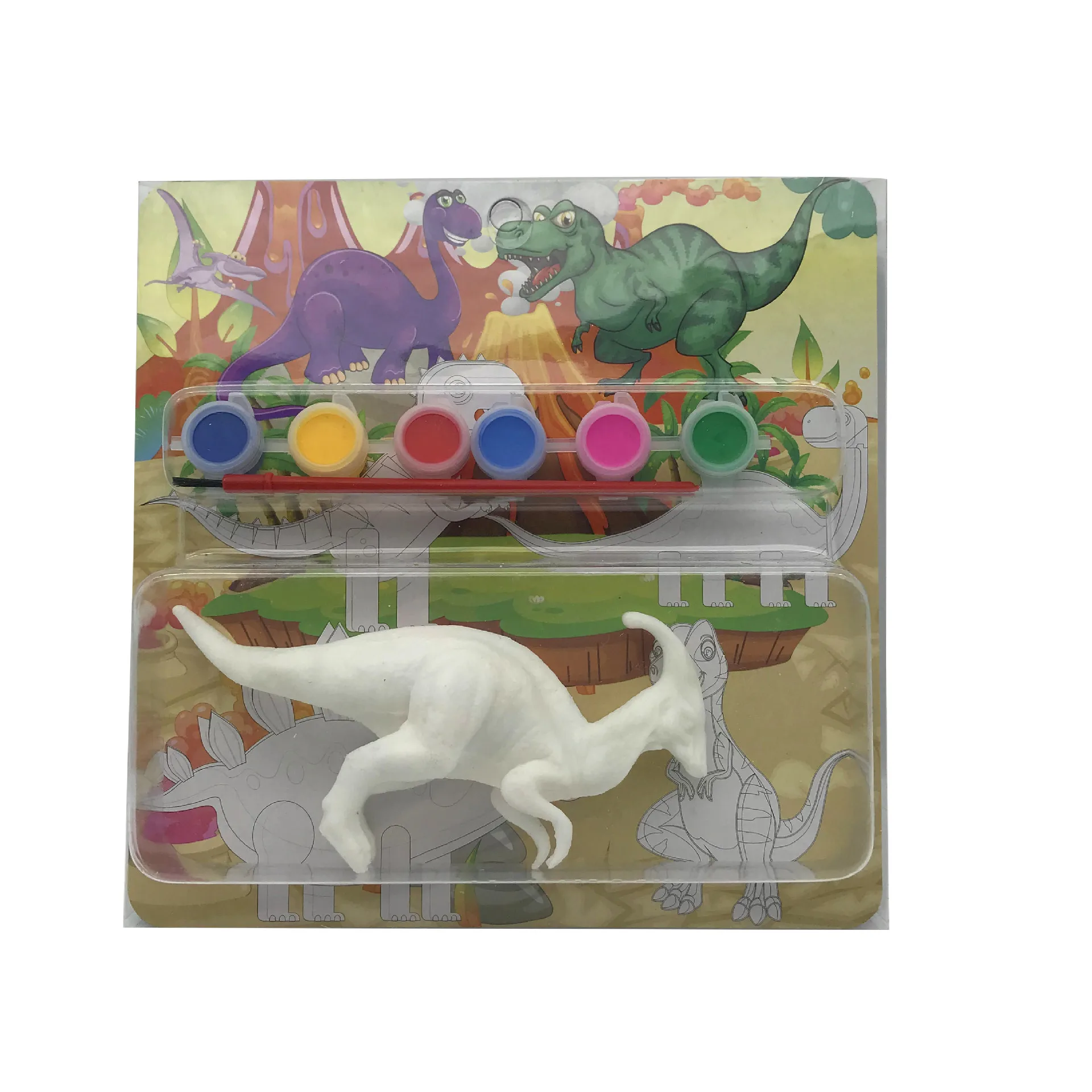 

Painted dinosaur model children's educational graffiti toy kindergarten DIY handmade white blank dinosaur coloring painting