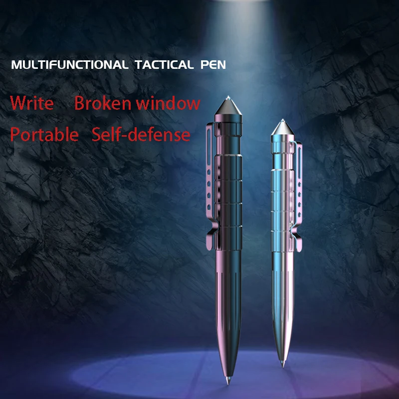 

Stainless Steel Multifunctional Tactical Pen EDC Self-defense Broken Window Cone Camping Outdoor Survival Multi-tool