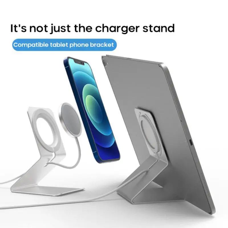 

Wireless Magnetic Phone Charger Holder For IPhone 12Mini 12 Pro Max Tablet Stand Cradle Bracket Scratchproof Phone Holders