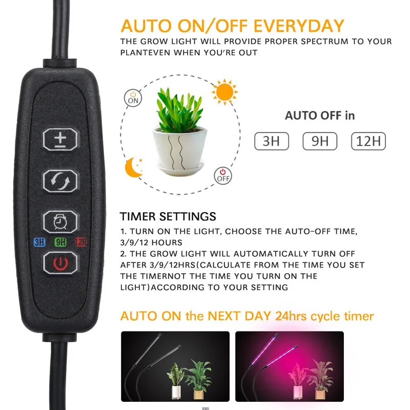 

USB LED Grow Light Phyto Lamp Led Grow Light Full Spectrum Fitolampy with Control for Plants Seedlings Flower Indoor Fitolamp