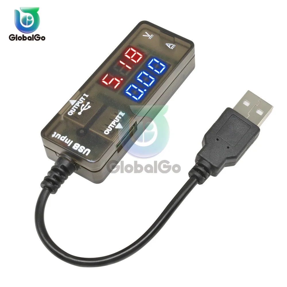 USB тестер постоянного тока измеритель напряжения 3 2 10 В амперметр ЖК дисплей