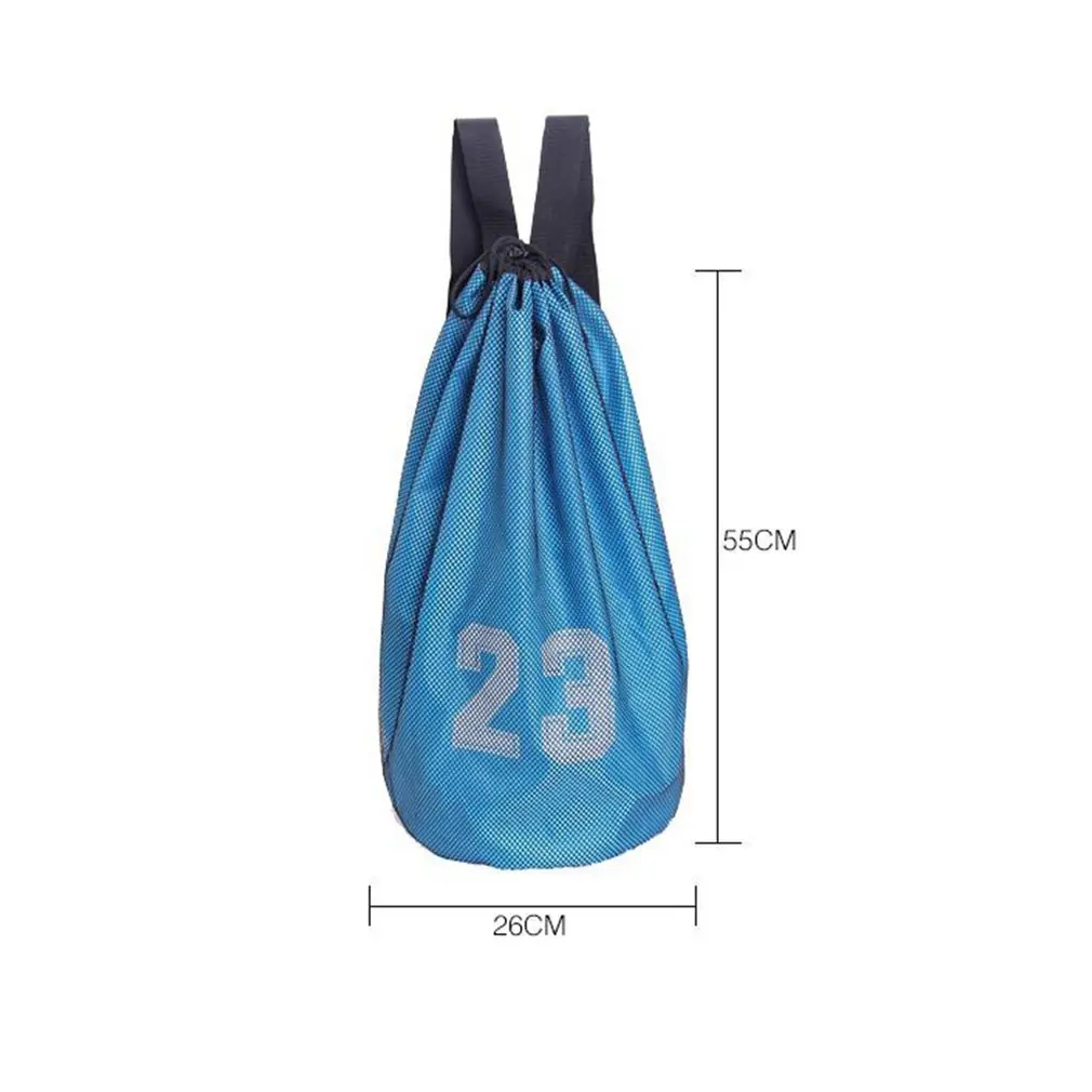 

Large basketball bags For balls Soccer Drawstring Mash pack Fitness Net Pocket Outdoor Basketball Backpack For Men Women