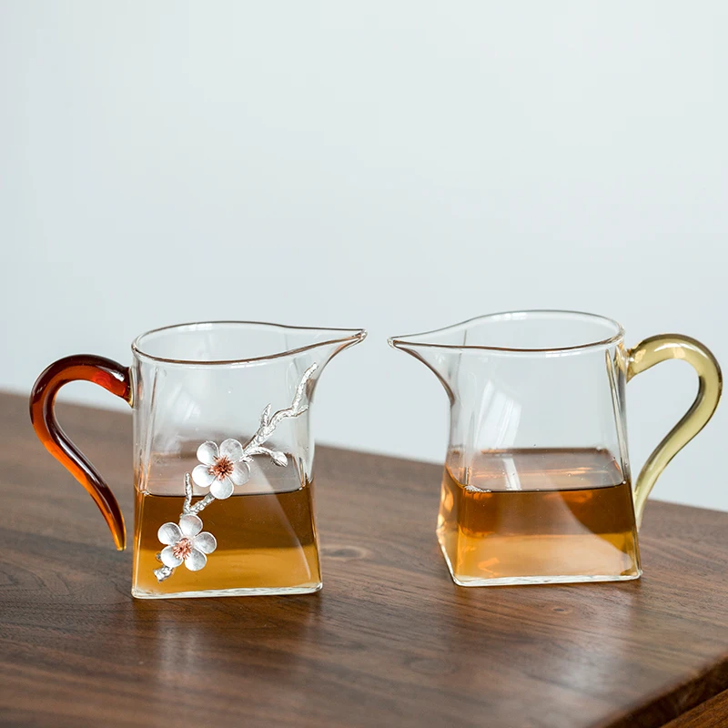 Стеклянная чайная кружка японская яркая чашка 350 мл высококлассная китайская