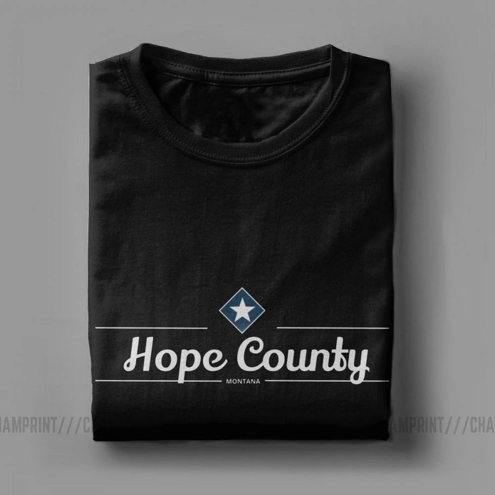 Футболка с надписью Hope County MT Far Cry Game футболки перекрестной John Seed мужская одежда