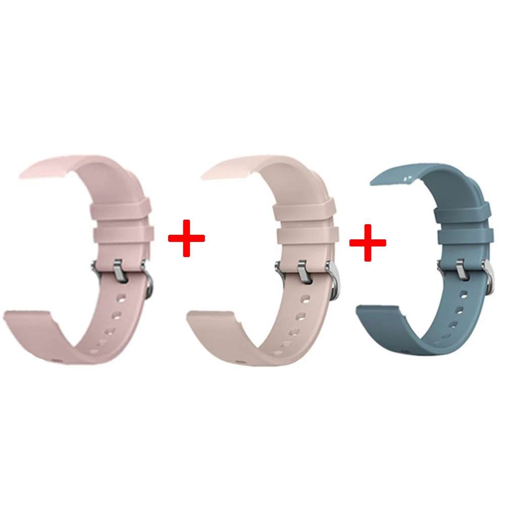 Ремешок для наручных часов регулируемый браслет из силикона смарт P8 P8b розовый