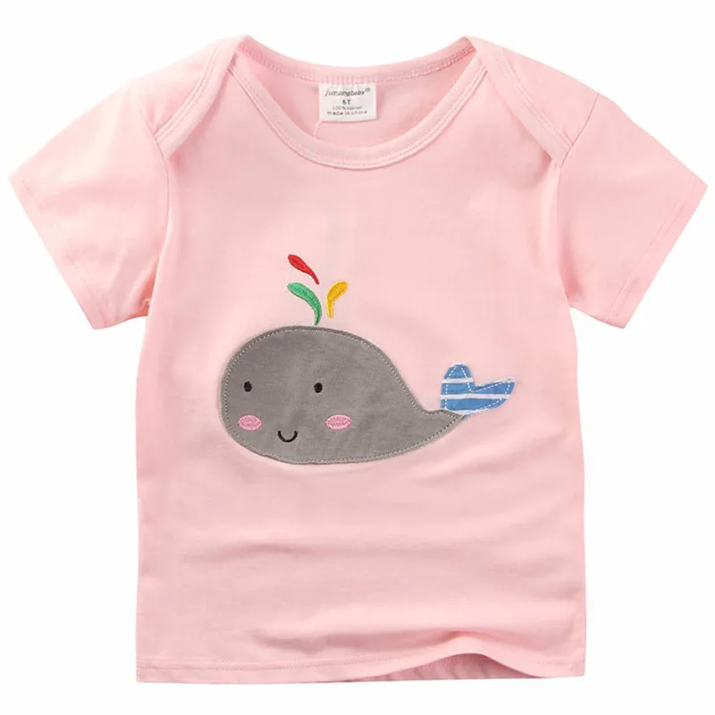 T7086 Jumpingbaby/ г. Футболка для мальчиков; Детские футболки; летние топы; футболки для девочек; koszulka Tracktor koszulki meskie roupa menina Enfant - Цвет: T7086
