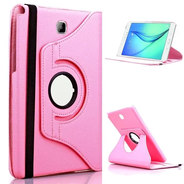 pink Вращающийся на 360 чехол для планшета samsung Galaxy Tab A 8,0 чехол T350 T351 T355 P350 SM-T355 из искусственной кожи Стенд планшет 8 ''Чехол+ пленка - Цвет: pink