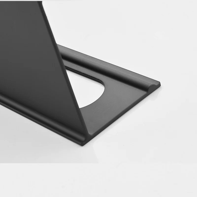 Анодированная пространственная алюминиевая полка без гвоздей матовый черный