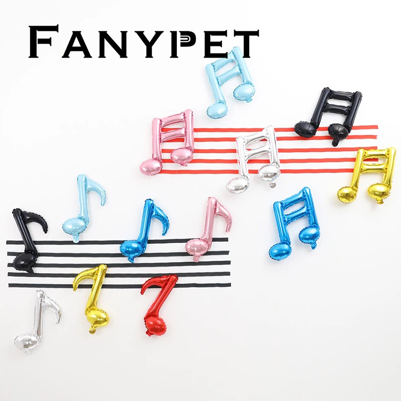 Воздушные шары из фольги с двойными нотами 10 шт. | Дом и сад