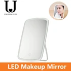 Зеркало для макияжа Jordan Judy, настольное косметическое зеркало со светодиодный светкой, подставка для общежития, сенсорный переключатель, аккумулятор