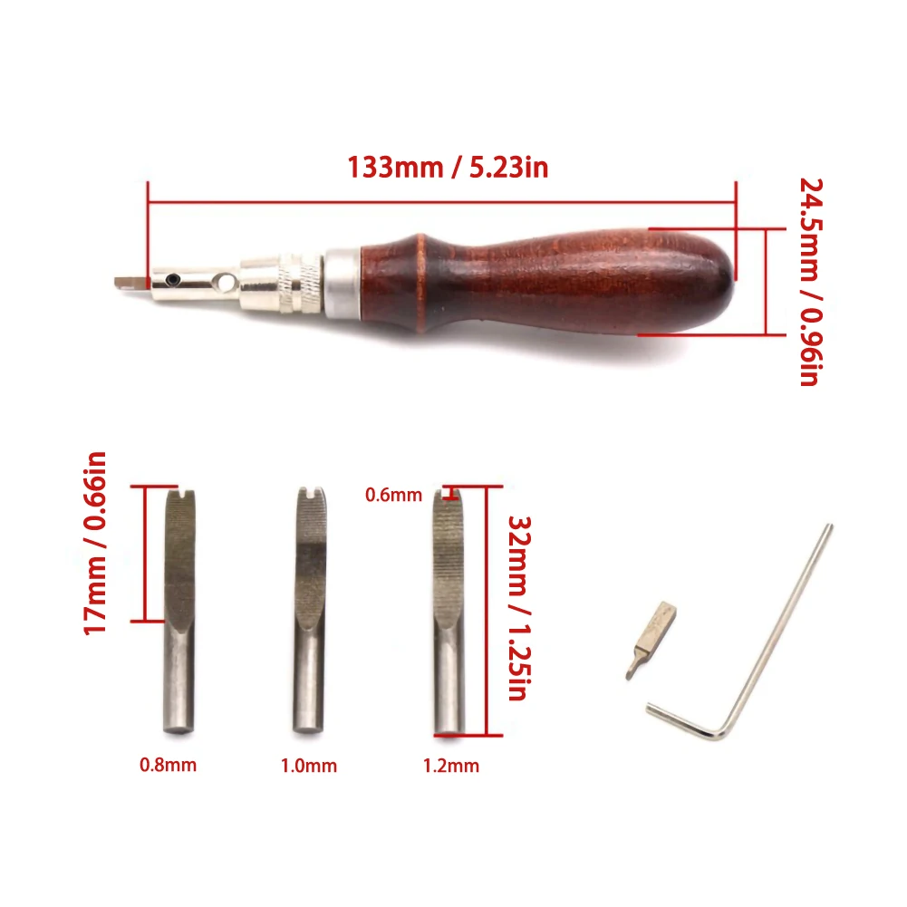 

7 In 1 DIY Leather Tools Scribing Knife Positioning Hook Leathercraft Adjustable Pro Stitching Groover Crease Sewing Supplies