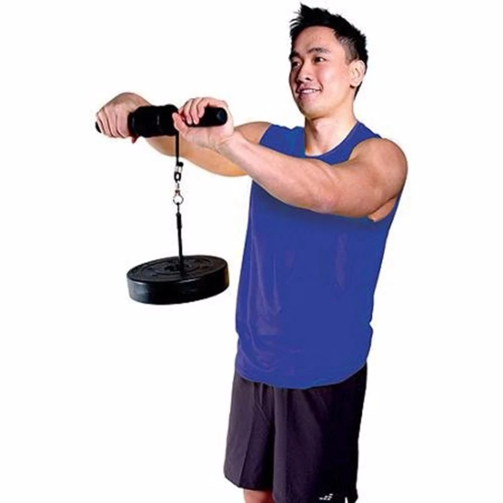 

New Indoor Forearm Wrist Roller Blaster Exerciser Trainer Strength Home Gym For Exercising Black Anti-Slip Handle Musle Train