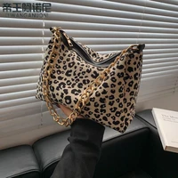 2021 winter new high quality luxury brand large leopard tote bag pu leather womens designer handbag high capacity shoulder bags