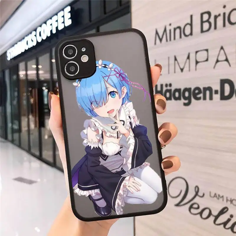 

Re Life in a different world from zero Phone Cases Matte Transparent for iPhone 7 8 11 12 s mini pro X XS XR MAX Plus cover