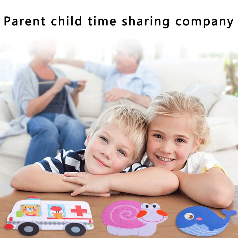 

Wooden Puzzles Games 6-in-Box My First Puzzle Set for Toddlers Kids Educational Children's educational simple parent-child enter