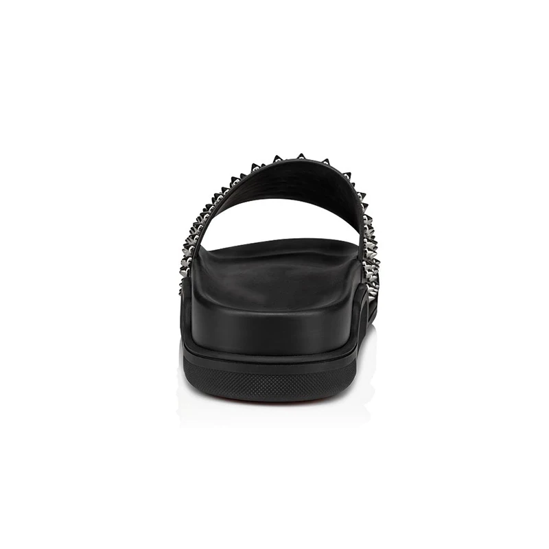 2020 тапочки со стразами для мужчин с открытым носком черный белый цвет из