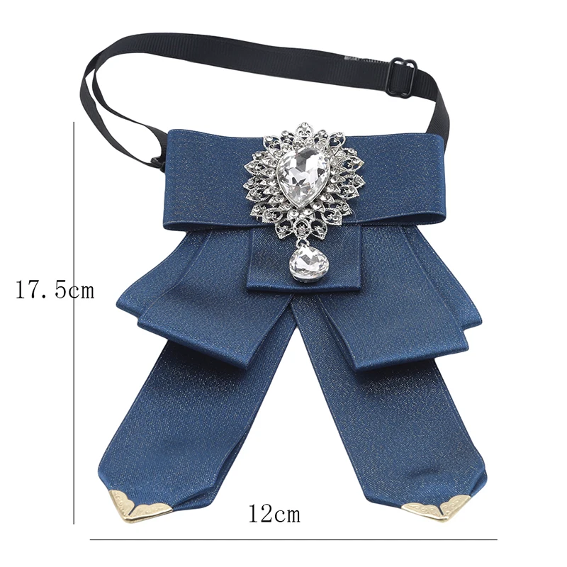 

Woman Men Big Bowtie Fashion Pretty Ribbon Solid Color Butterfly Bowknot Bow Tie Polyester Cravat Pin Lapel