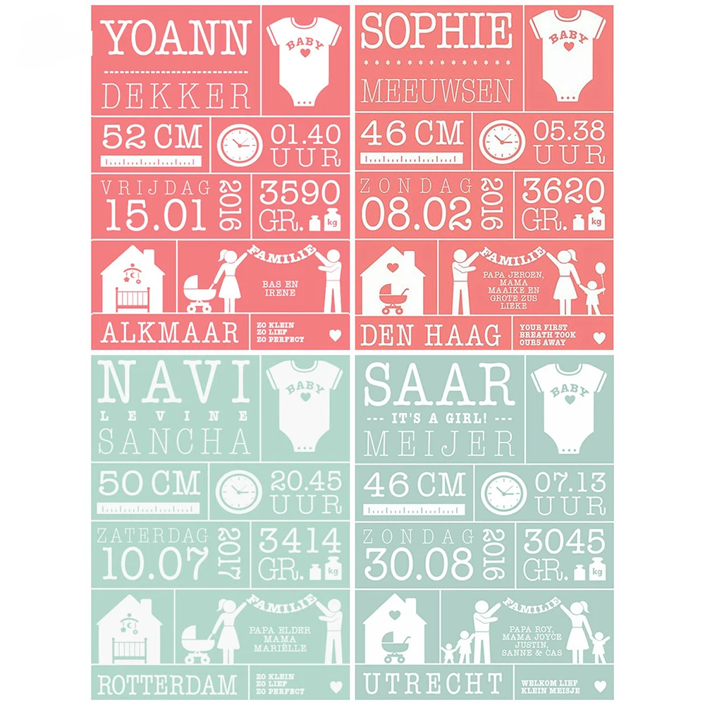 KAMY YI Text Record Sheet Baby Diamond Painting Cross Stitch 5D Diy Embroidery Full Diamond Mosaic Artist Home Decoration