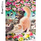 Evershine Алмазная вышивка кошка рукоделие Алмазная мозаика мультфильм вышивка крестиком полная площадь Алмазный живопись животные подарок ручной работы искусство стены