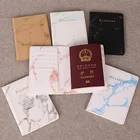 Винтажный Мраморный держатель для паспорта, Обложка для удостоверения личности, аксессуары для путешествий, портативный чехол-Кошелек из искусственной кожи для банковских карт для мужчин и женщин
