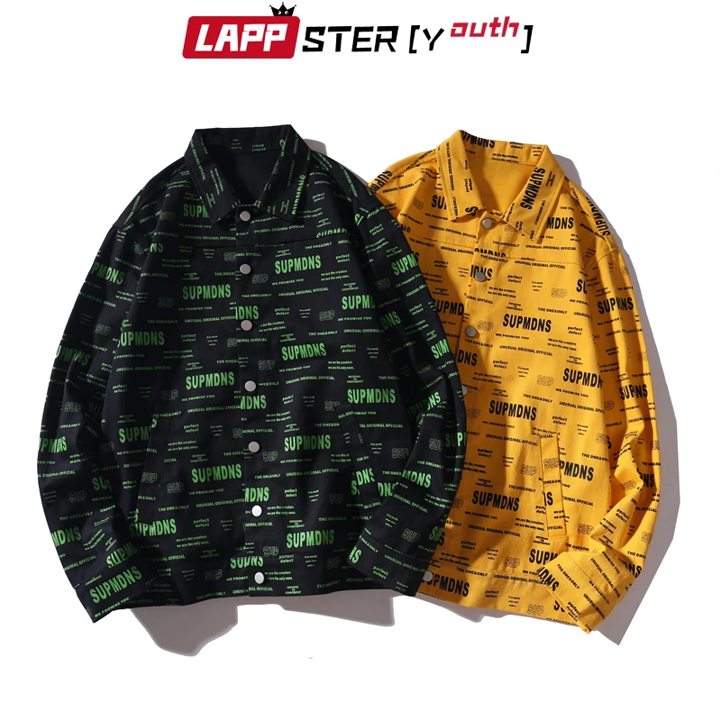 LAPPSTER-Youth Японская уличная одежда куртки с полным принтом ветровка 2020 мужские