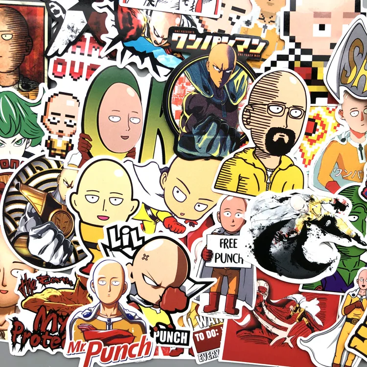 Японское аниме ONE PUNCH-MAN наклейки для ноутбука мотоцикла скейтборда компьютера
