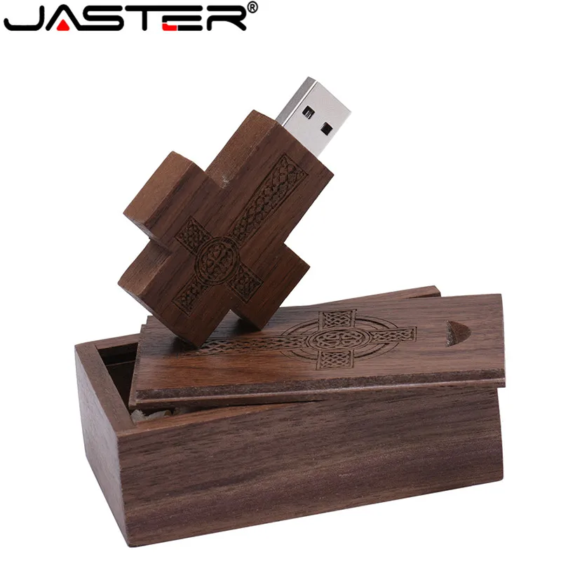 Оригинальный флэш накопитель JASTER орехового цвета с коробкой Humu push pull usb 2 0 4 ГБ/8