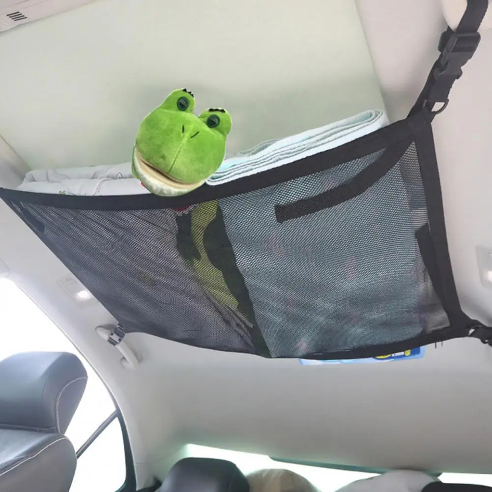 Net Bag Adjustable High Toughness Polyester Zipper Drawstring Ceiling Pocket for Car | Автомобили и мотоциклы
