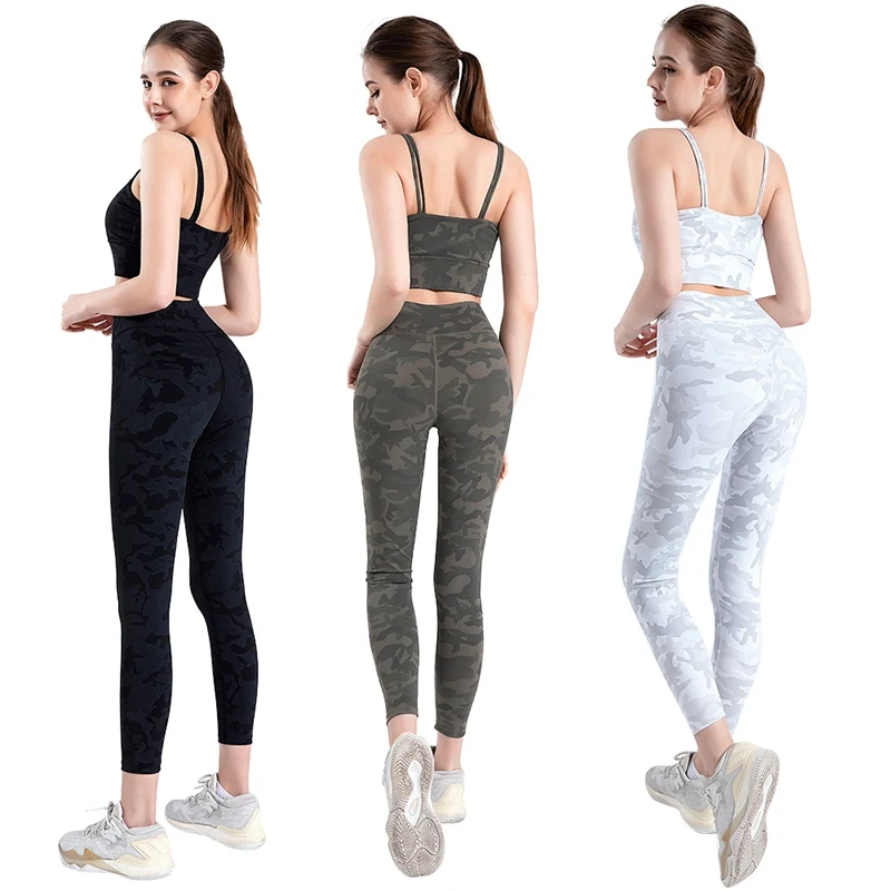 

Women Sport Leggings Camouflage Yoga Pants Workout Fitness Clothing Jogging Running Pants Gym Stretch Sportswear Yoga Legging